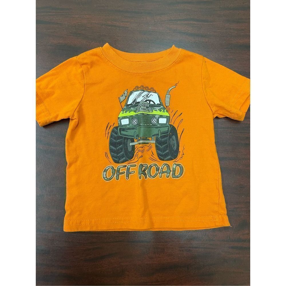 Off Road Truck Swiggles Boys 18 Months Short Sleeve Orange Tee